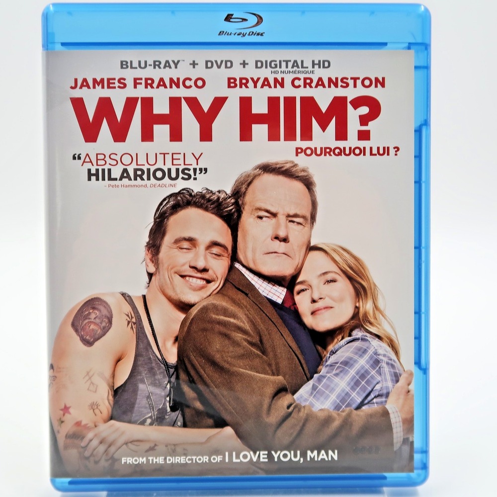 Why Him? Blu-ray DVD Digital HD 2016 Comedy James Franco Bryan Cranston